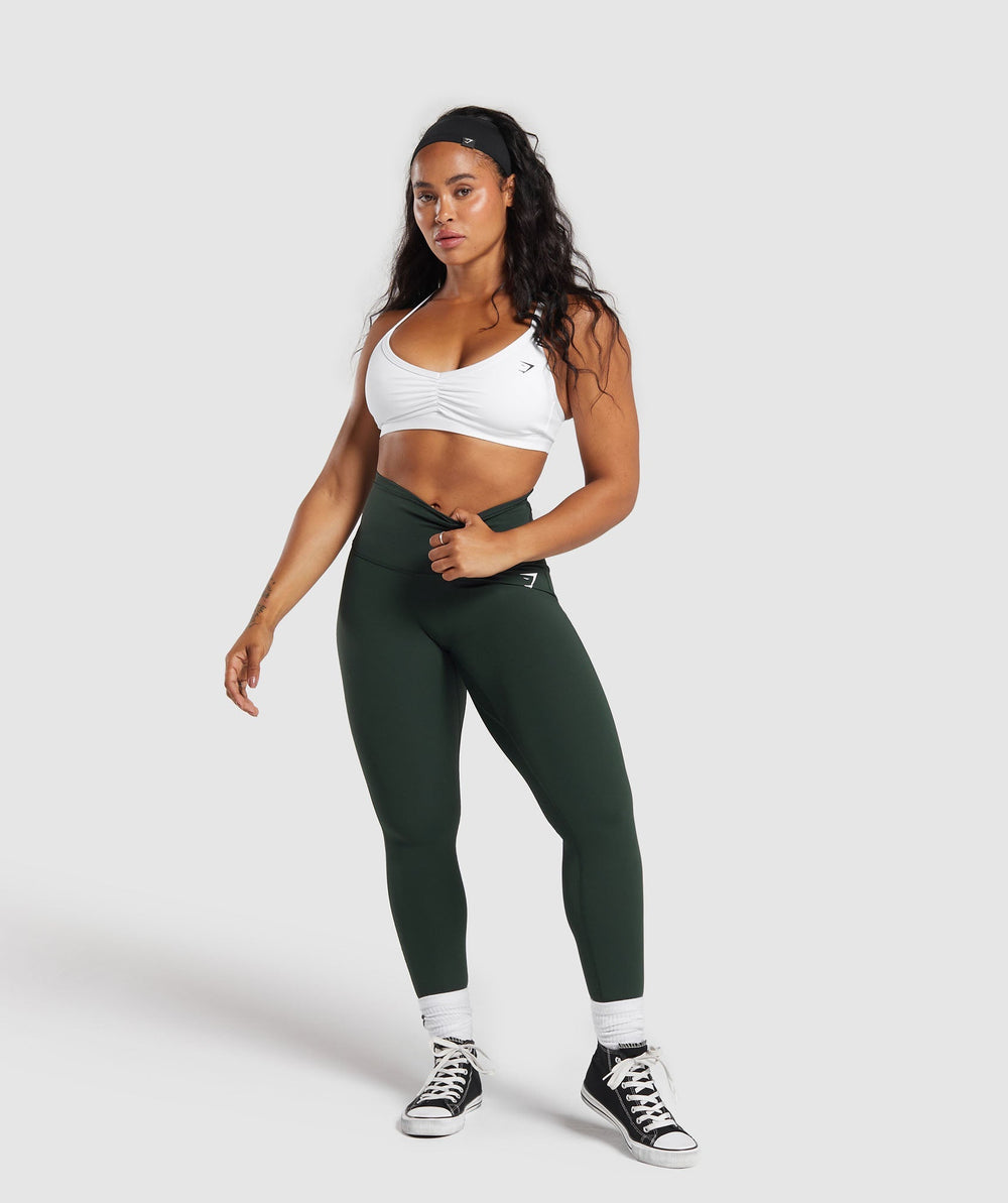 Mesh Waistband Leggings Victory Green