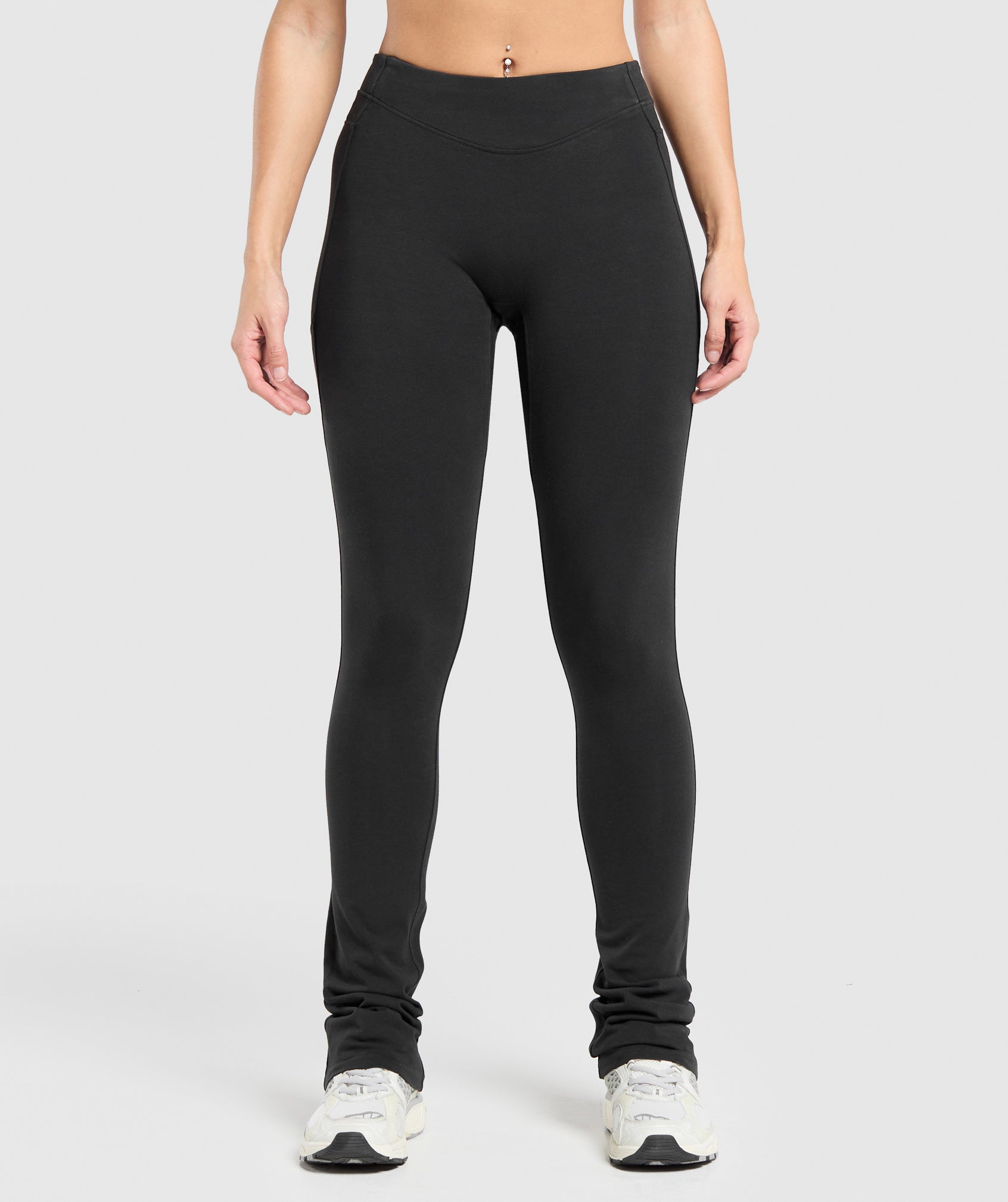 Heavyweight Washed Leggings Black