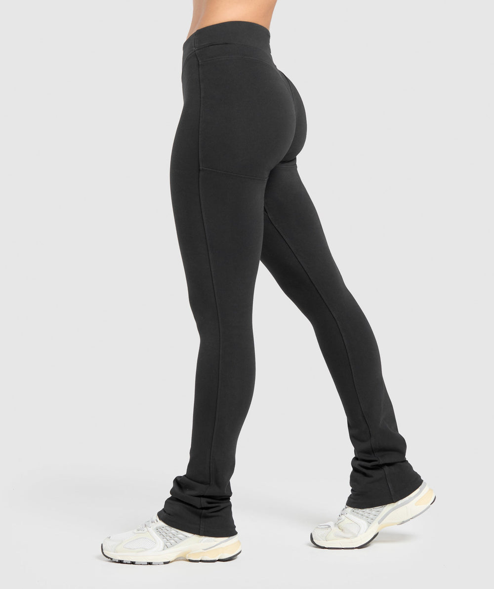 Heavyweight Washed Leggings Black