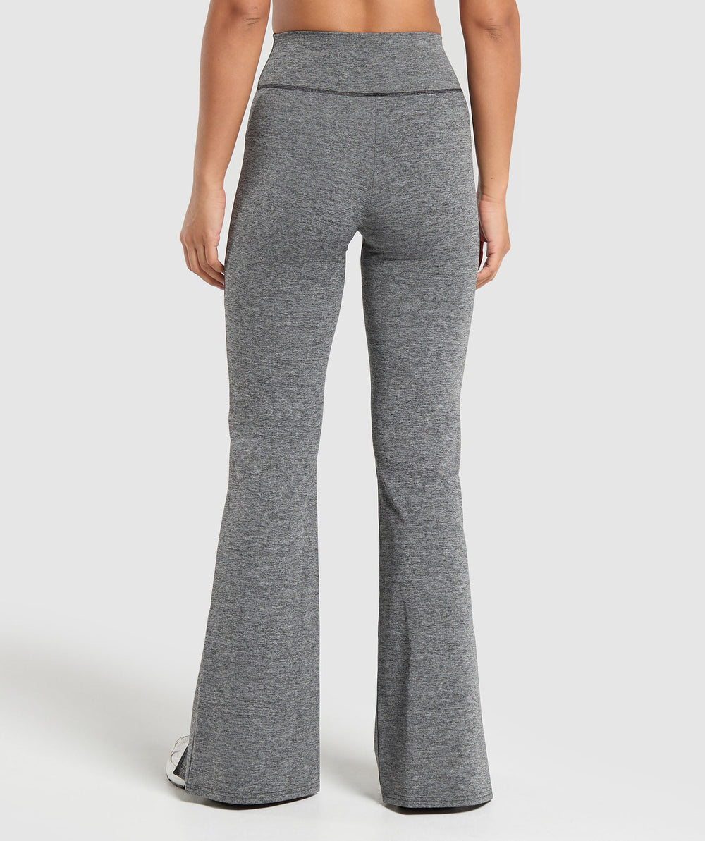 Marl Flared Leggings Black