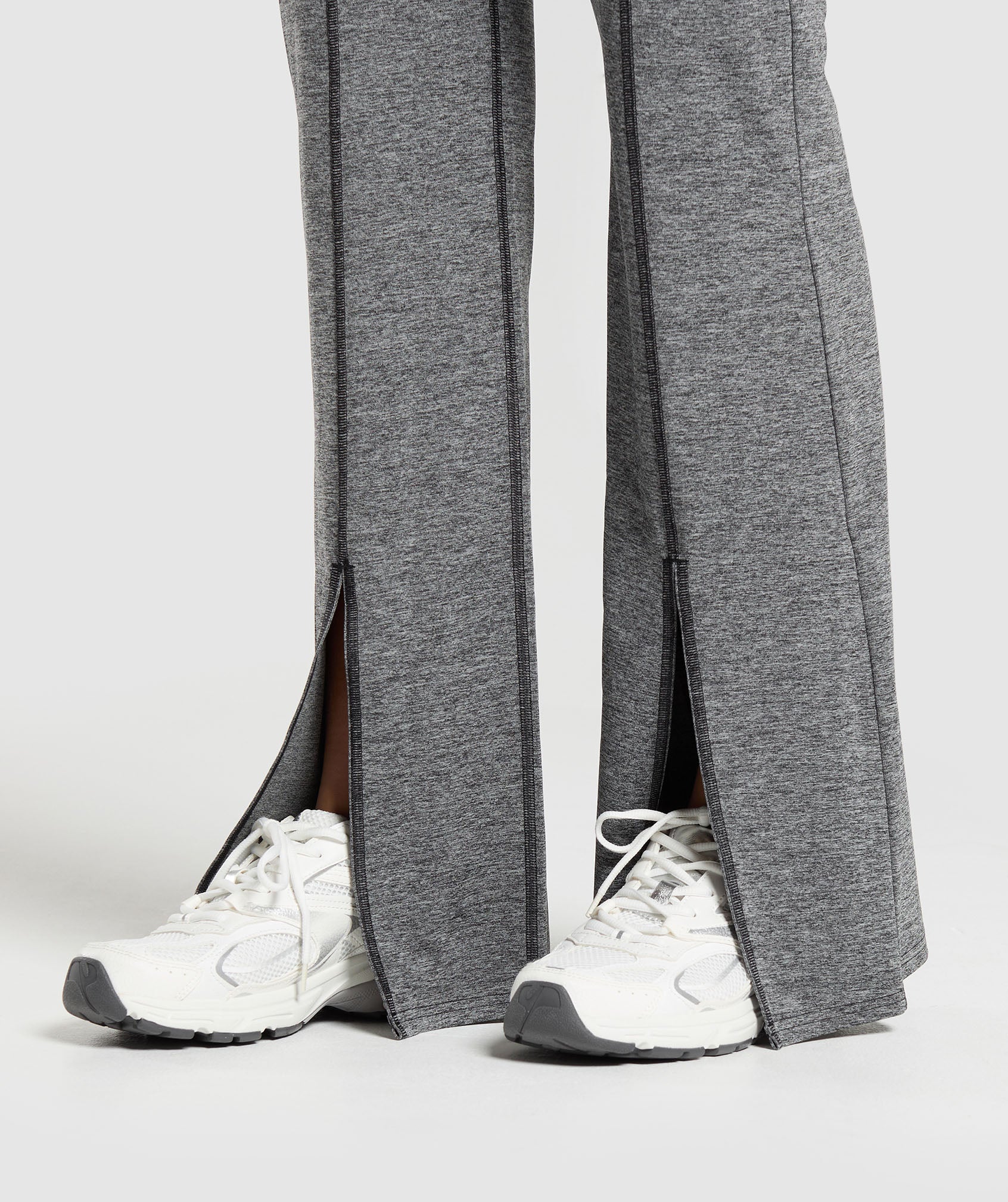 Marl Flared Leggings Black