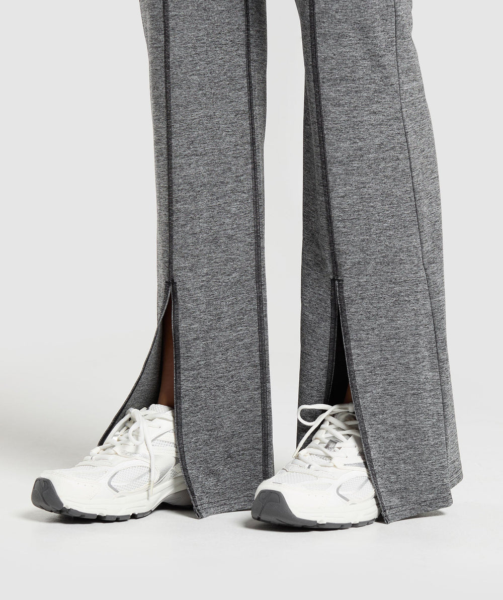Marl Flared Leggings Black