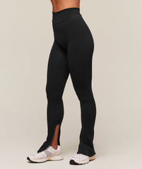 everywear Warp Knit Flare Legging Black