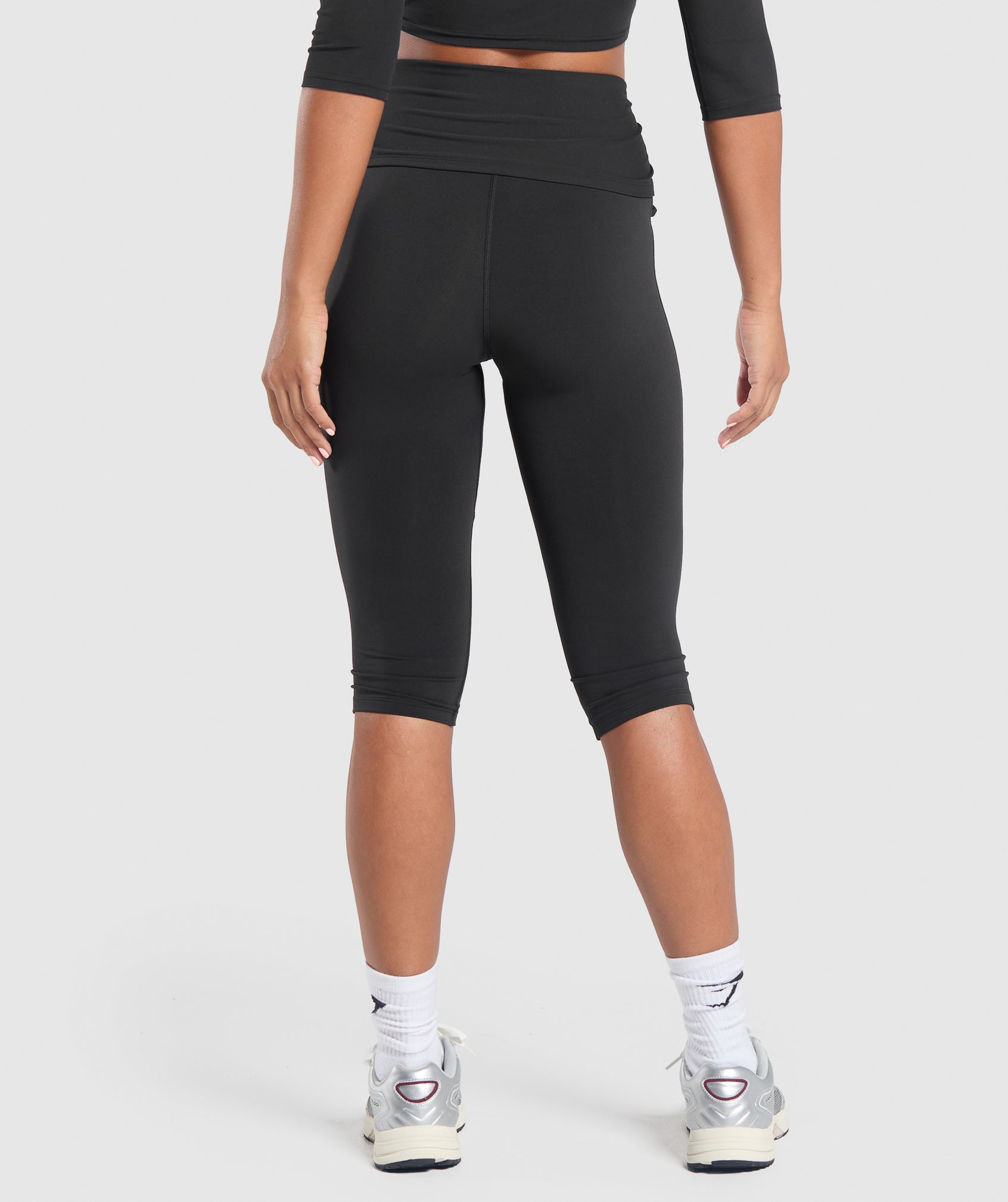 Ruched Capri Leggings Black