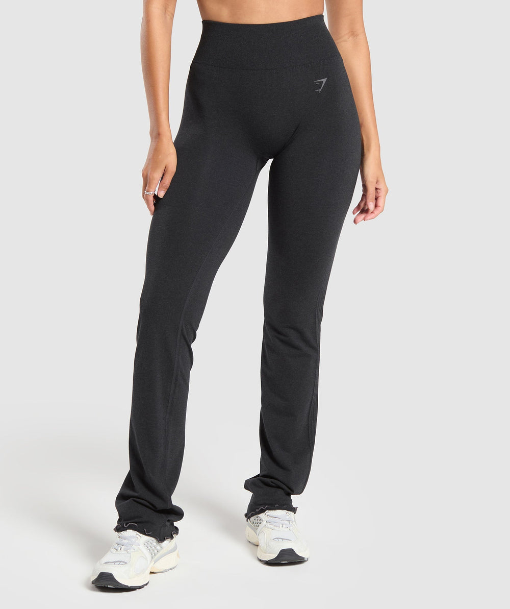Luxe Seamless Flare Leggings Coal Marl