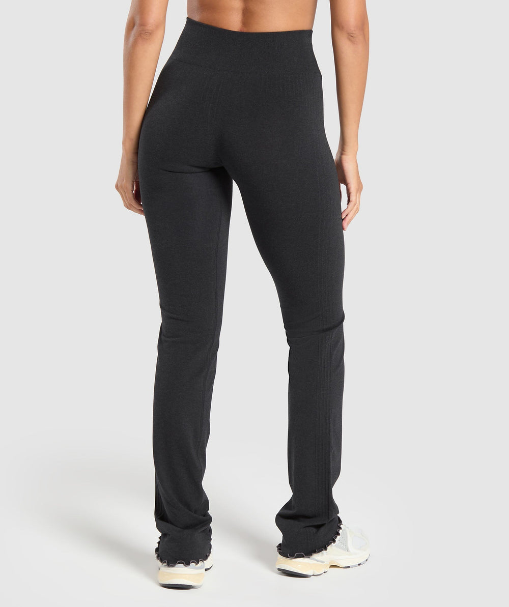 Luxe Seamless Flare Leggings Coal Marl