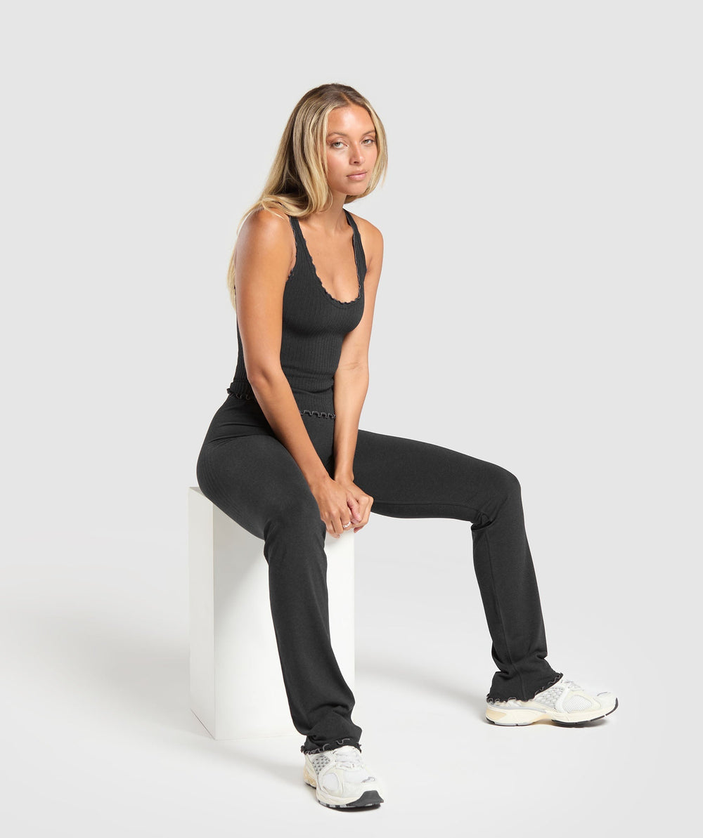 Luxe Seamless Flare Leggings Coal Marl