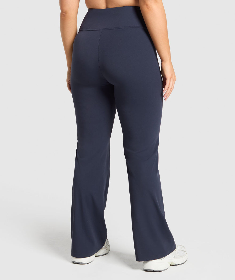 Crossover Flared Leggings Heavy Blue