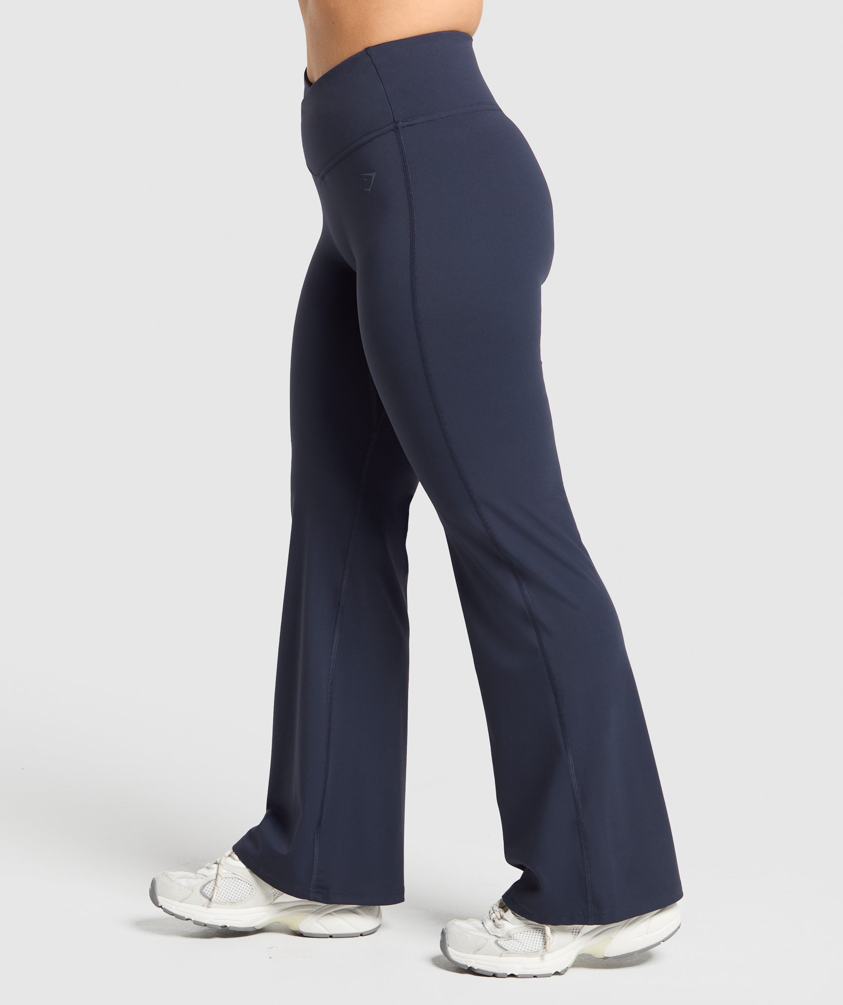 Crossover Flared Leggings Heavy Blue
