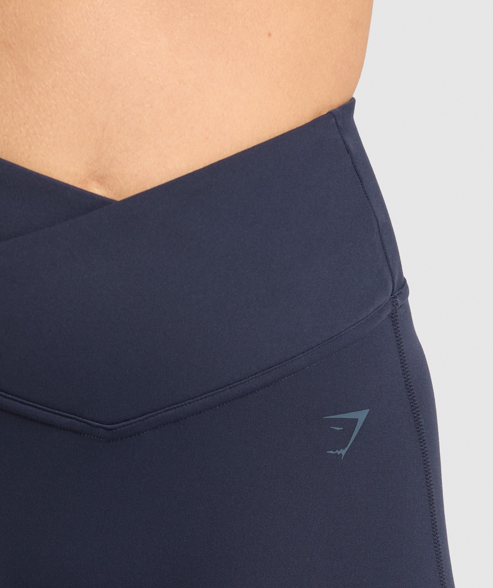 Crossover Flared Leggings Heavy Blue