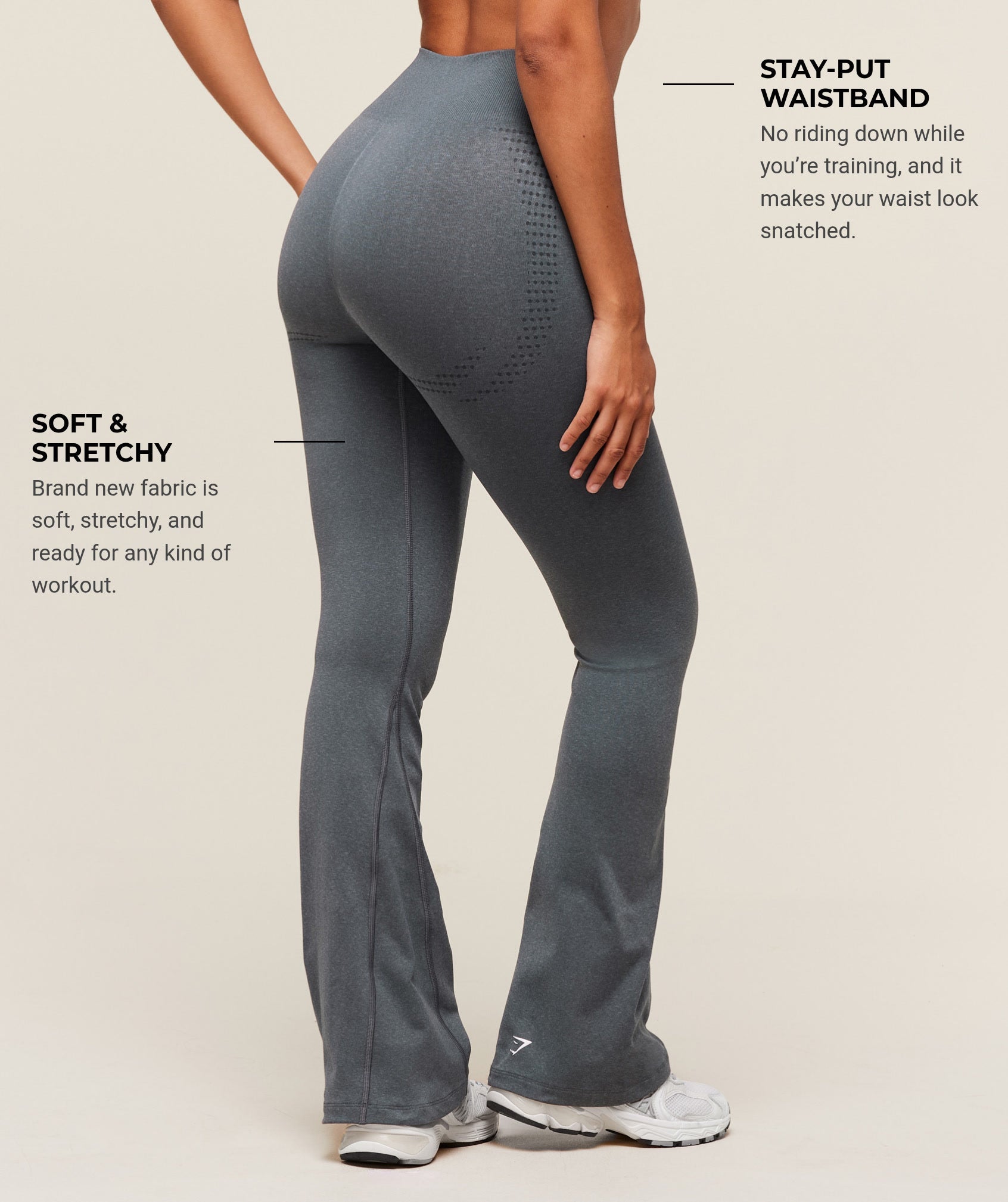 Vital Soft Flared Legging Strong Grey/Marl