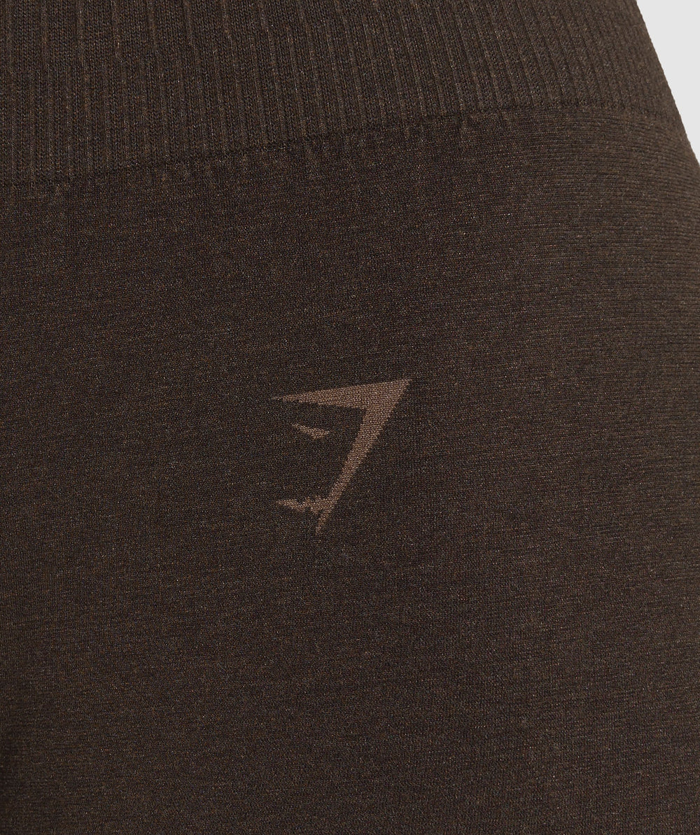 Luxe Seamless Flare Leggings Walnut Brown Marl
