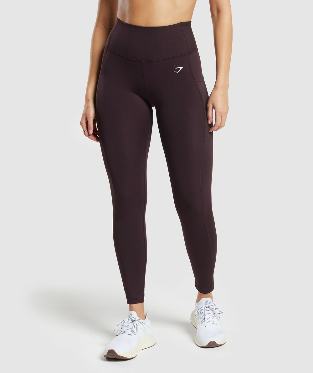 Pocket Leggings Plum Brown