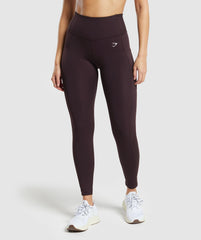 Pocket Leggings Plum Brown