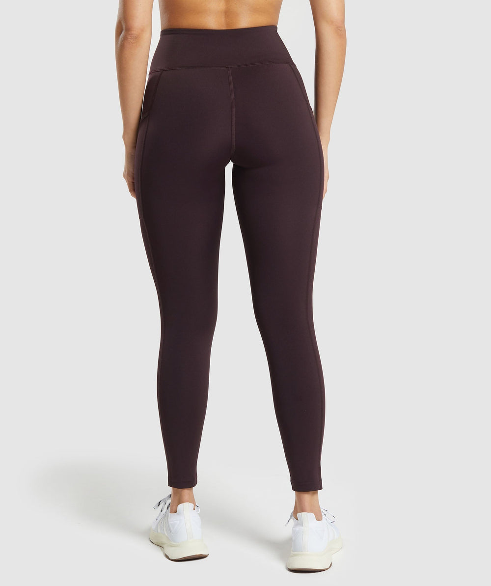Pocket Leggings Plum Brown