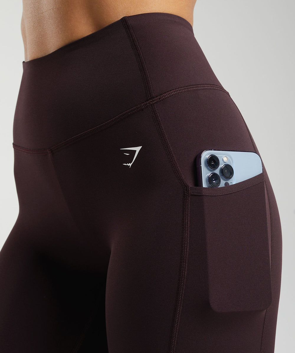 Pocket Leggings Plum Brown