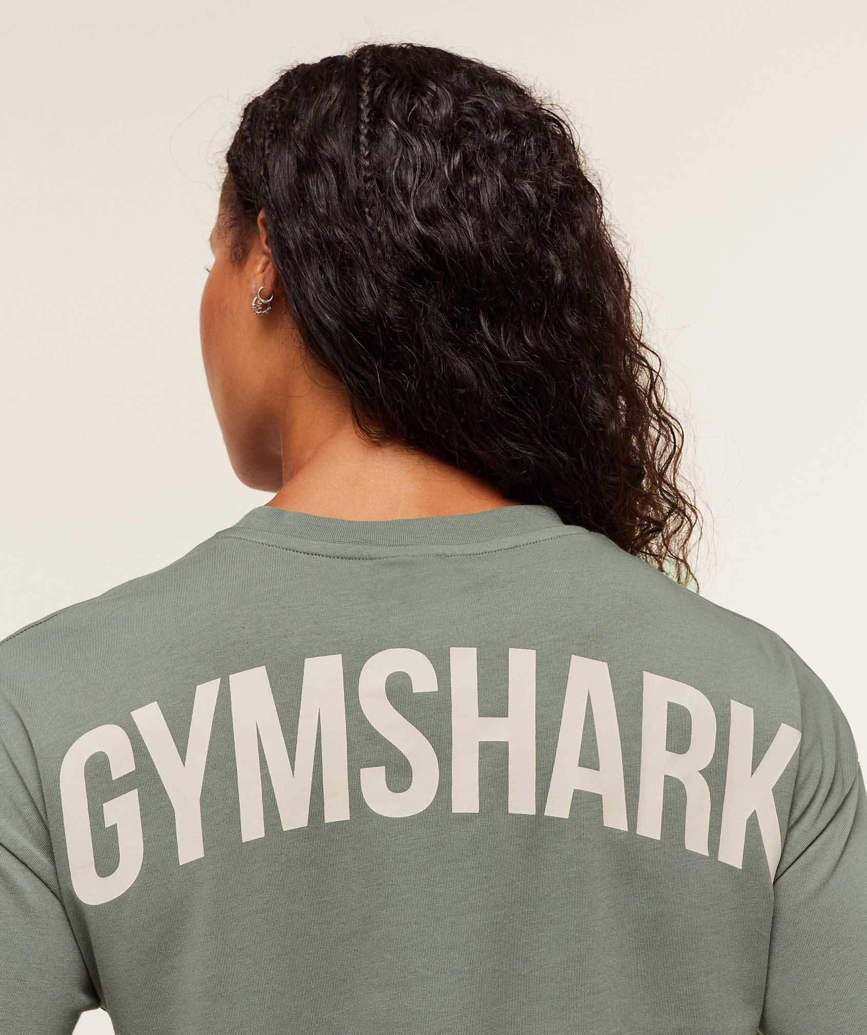 Power Oversized T-Shirt Unit Green/Oat White