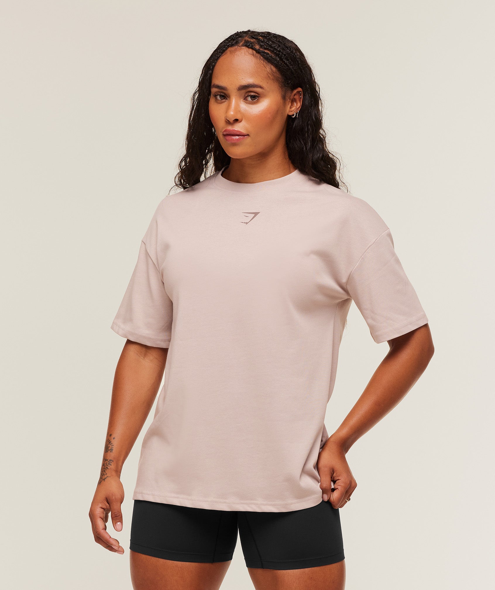 Power Oversized T-Shirt Dusk Pink/Chestnut Pink