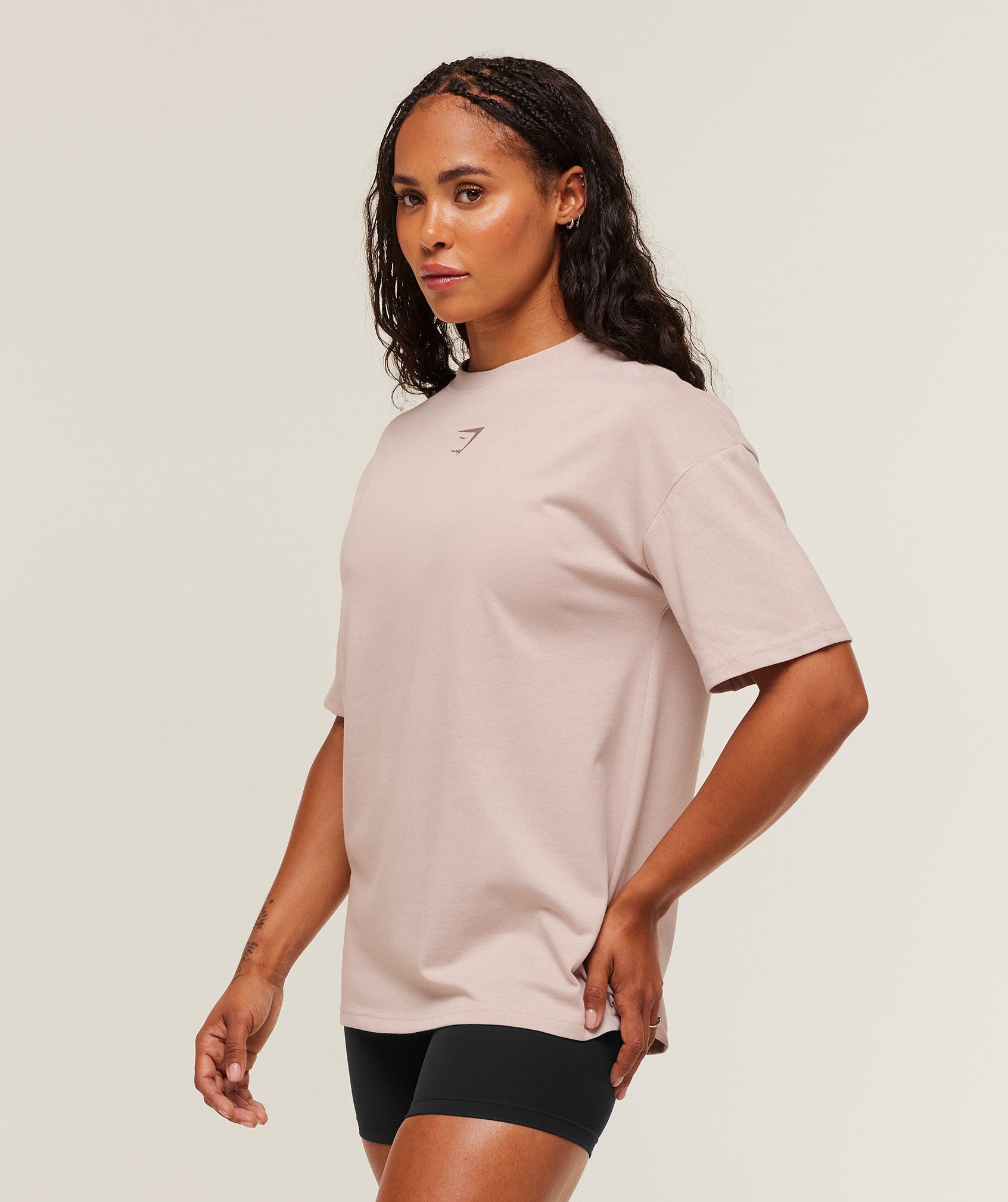 Power Oversized T-Shirt Dusk Pink/Chestnut Pink