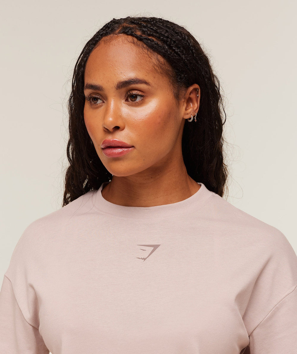 Power Oversized T-Shirt Dusk Pink/Chestnut Pink