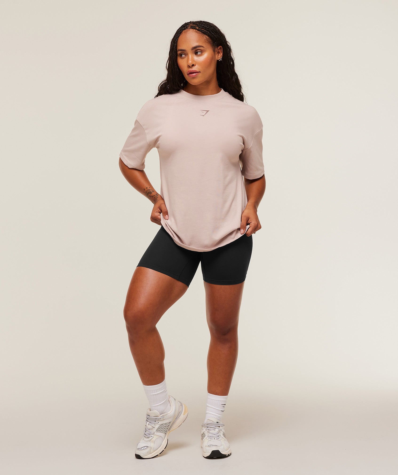 Power Oversized T-Shirt Dusk Pink/Chestnut Pink