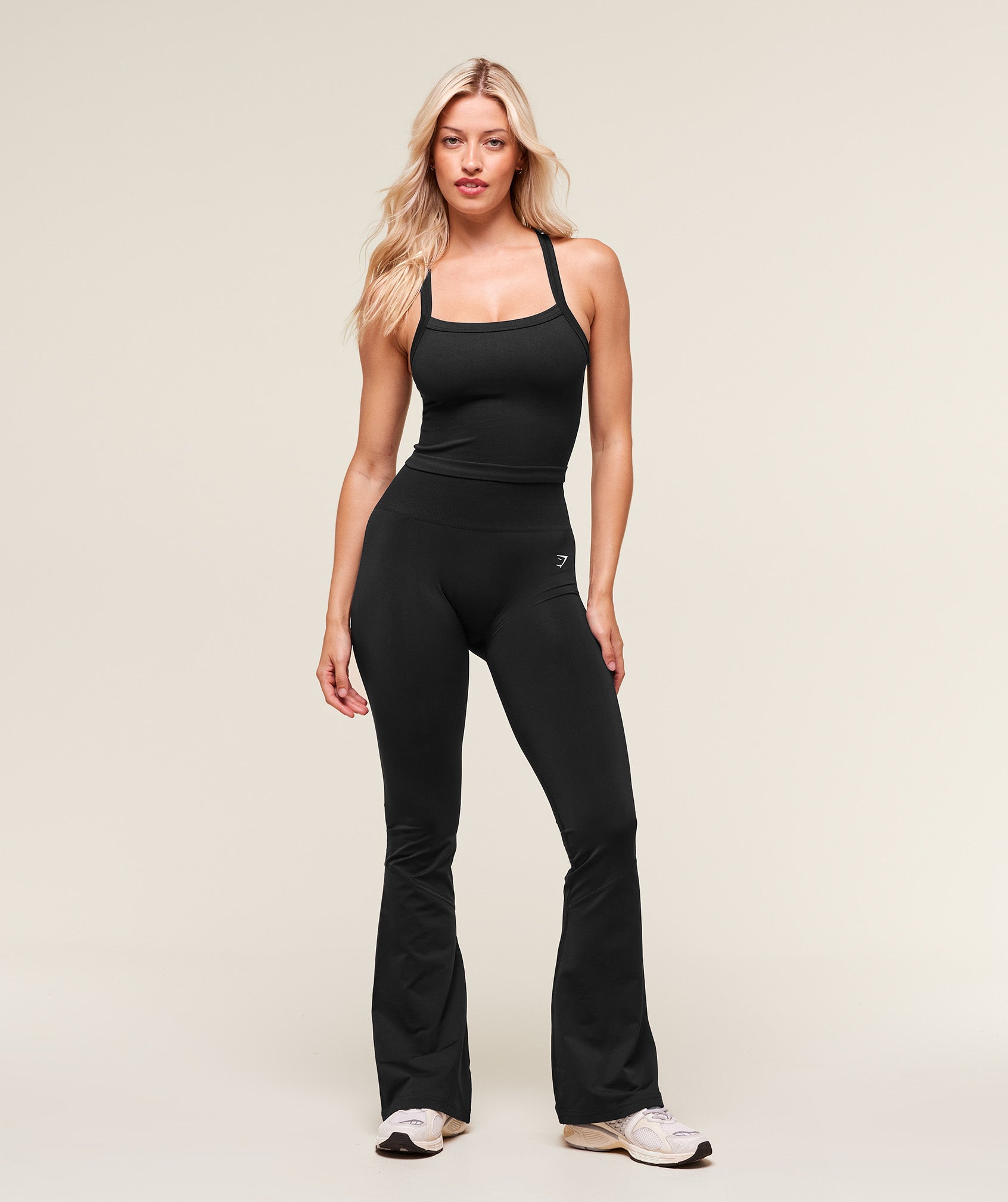Everyday Seamless Ribbed Midi Top Black