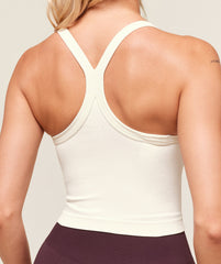 Everyday Seamless Ribbed Midi Top Soft White