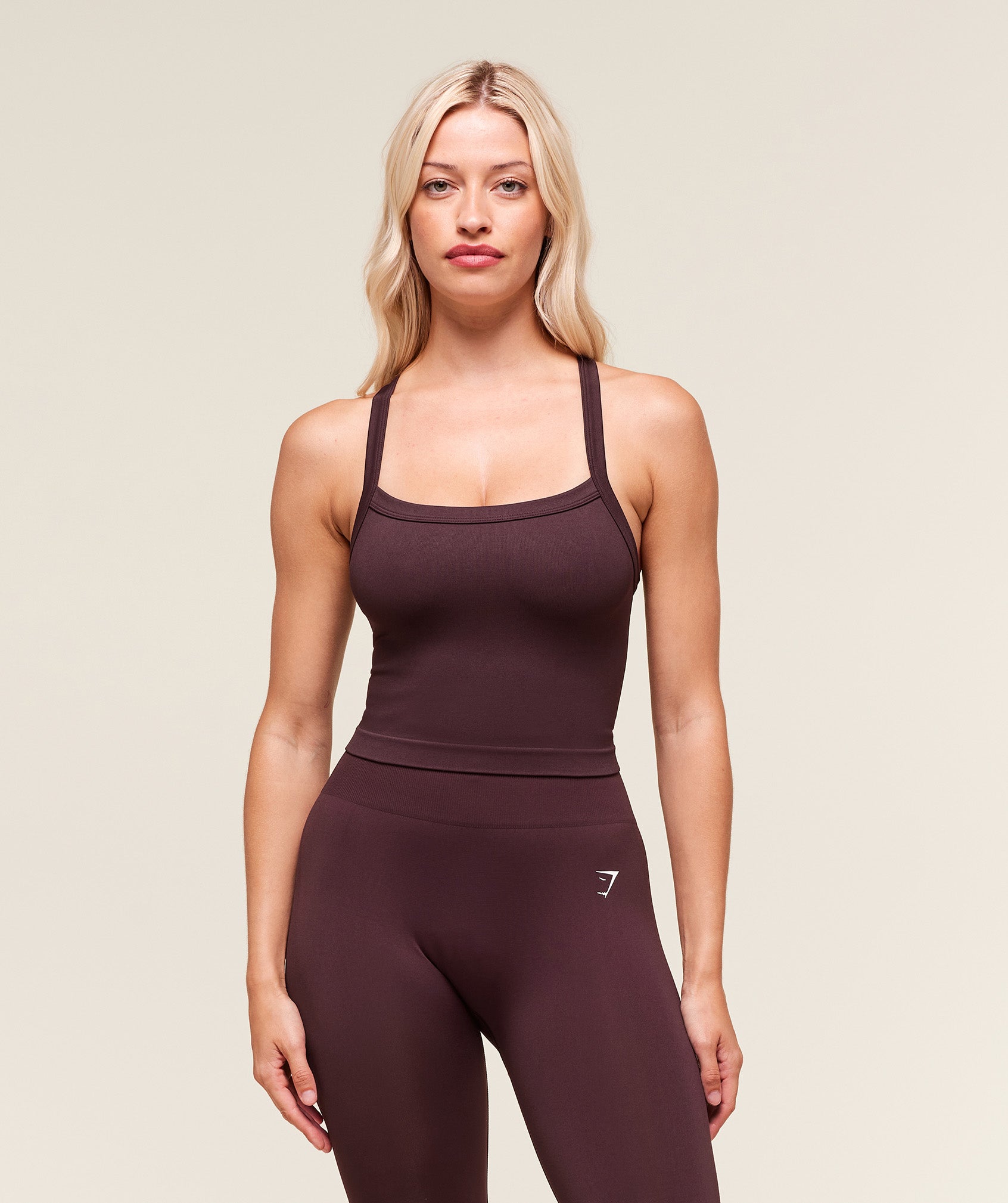 Everyday Seamless Ribbed Midi Top Cherry Purple