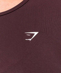 Everyday Seamless Long Sleeve Crop Top Cherry Purple