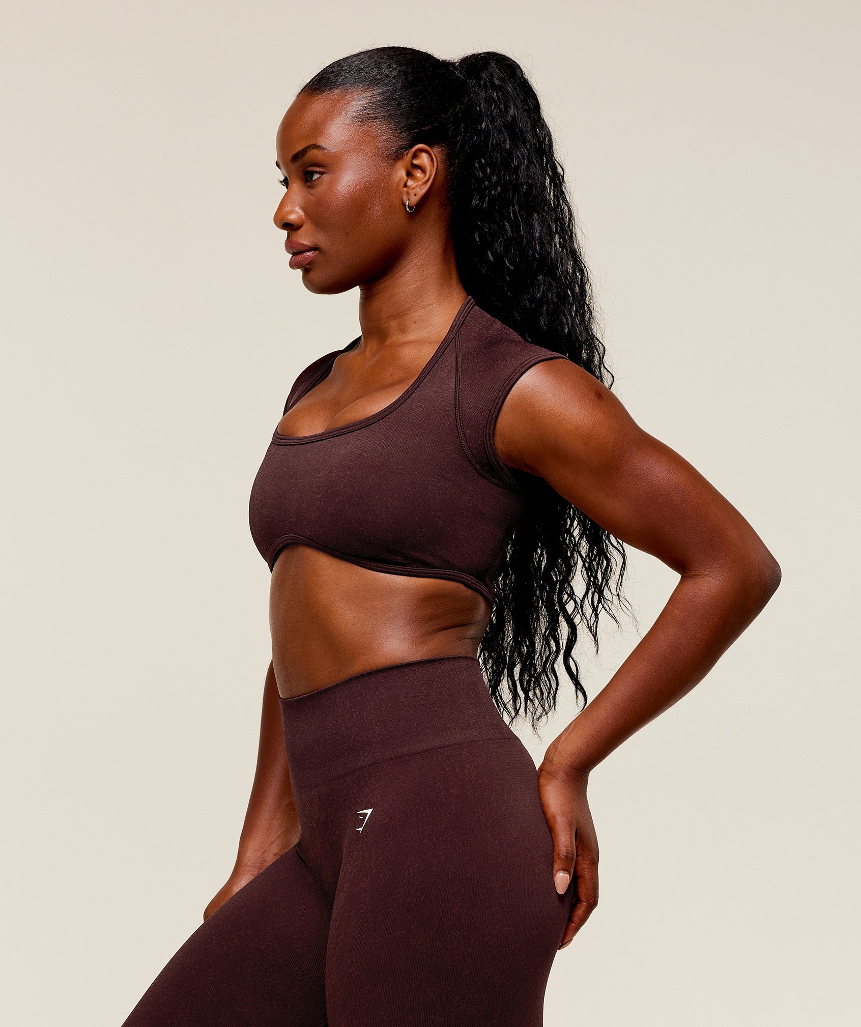Adapt Fleck x Whitney Short Sleeve Crop Top Cherry Purple/Rich Maroon
