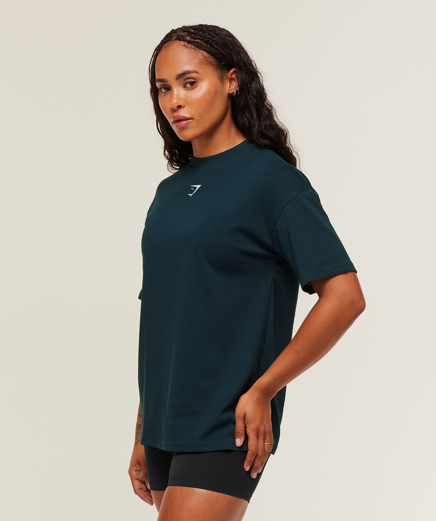 Power Oversized T-Shirt Deep Petrol Blue/Smoke Blue
