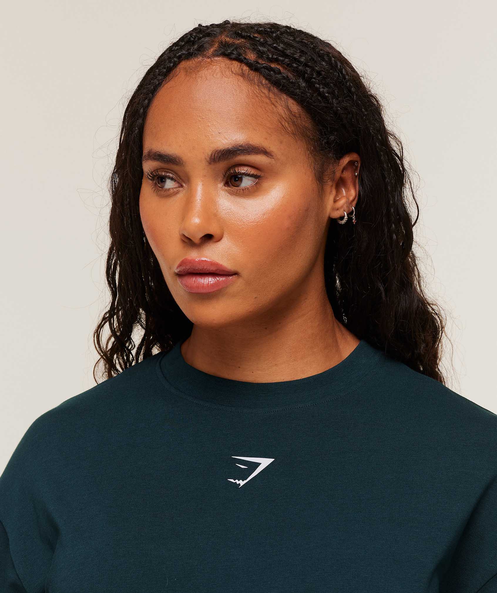 Power Oversized T-Shirt Deep Petrol Blue/Smoke Blue