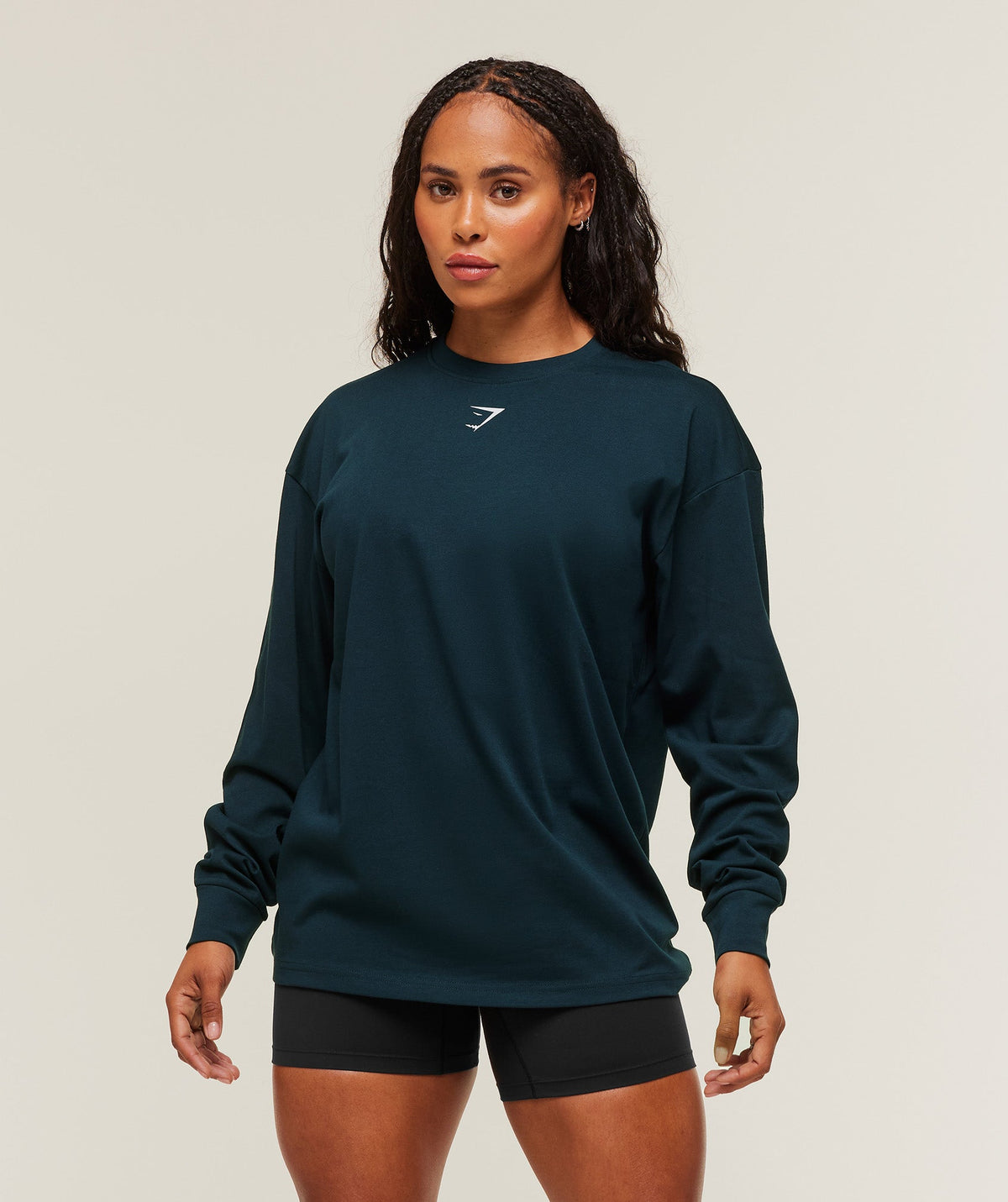 Power Long Sleeve Top Deep Petrol Blue/Smoke Blue