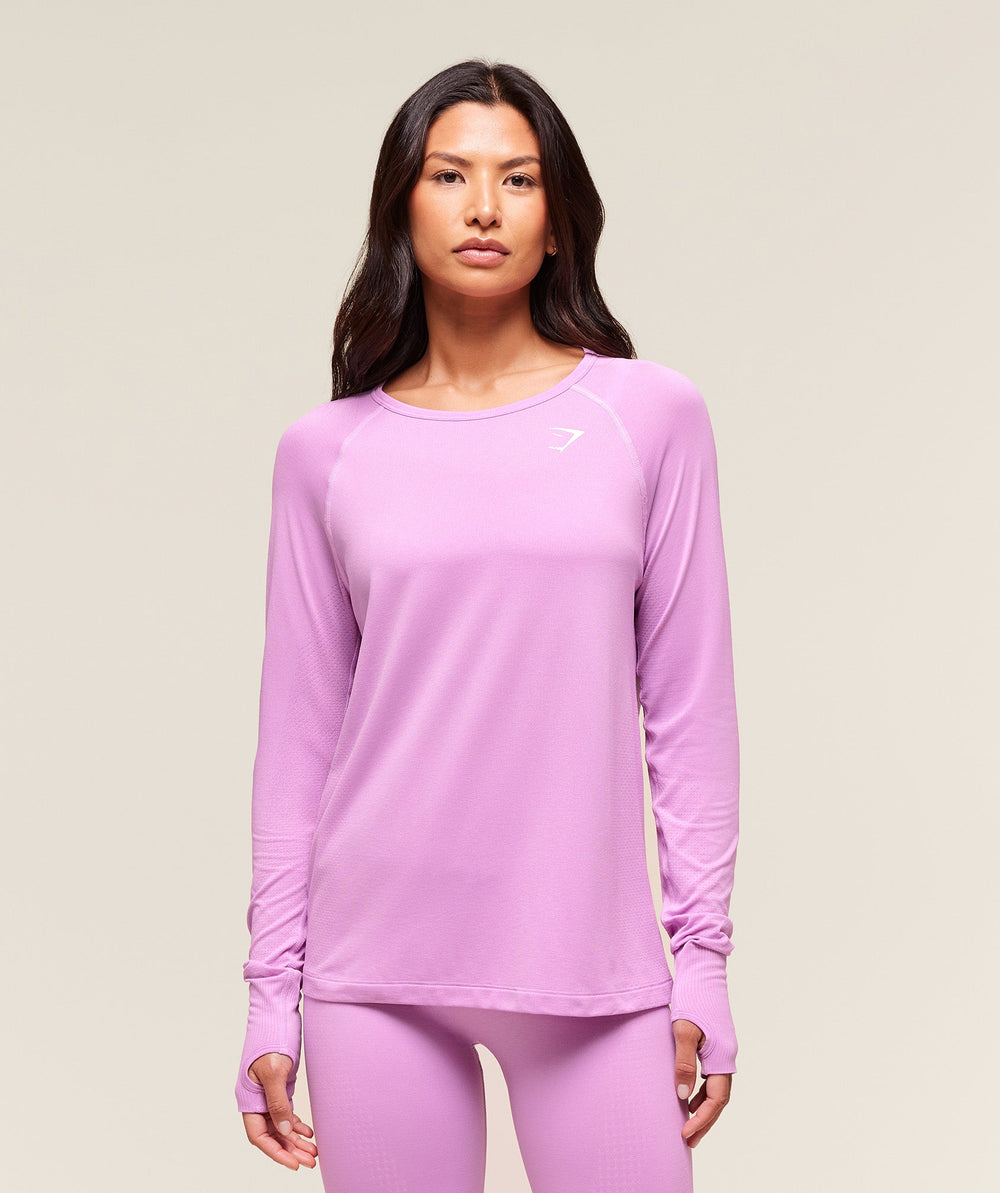 Vital Light Long Sleeve Top Sour Pink Marl