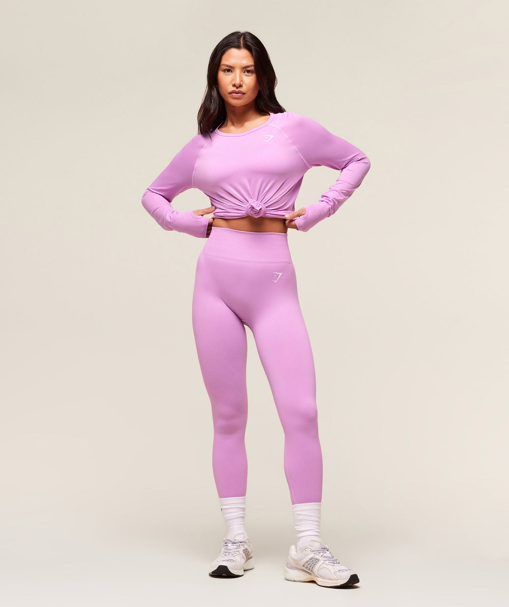 Vital Light Long Sleeve Top Sour Pink Marl
