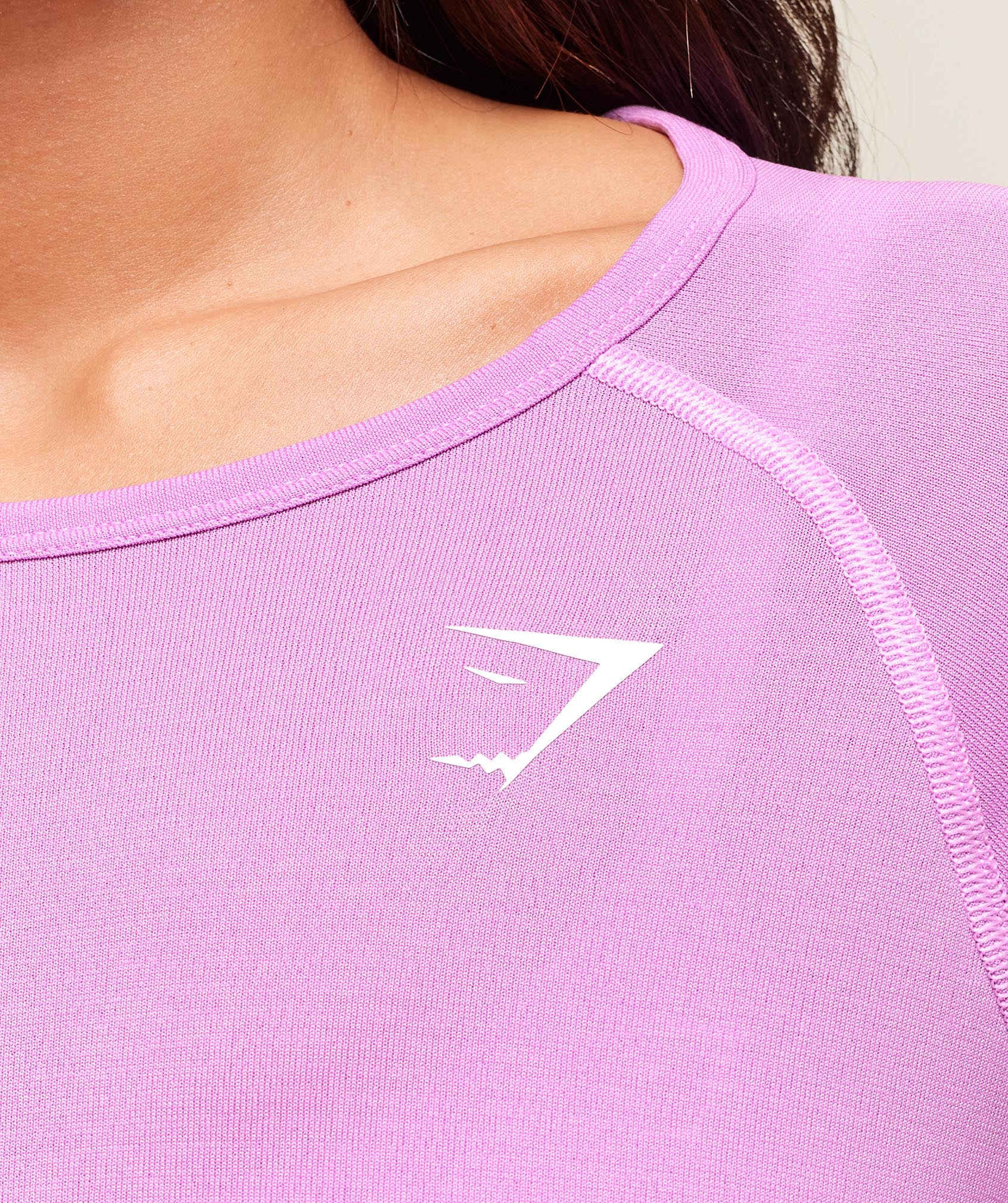 Vital Light Long Sleeve Top Sour Pink Marl
