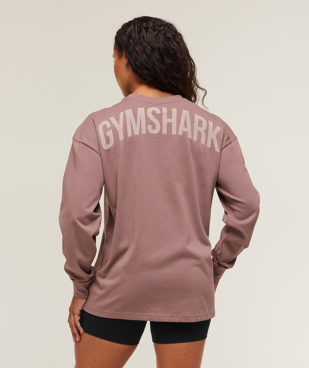 Power Long Sleeve Top Chestnut Pink/Dusk Pink