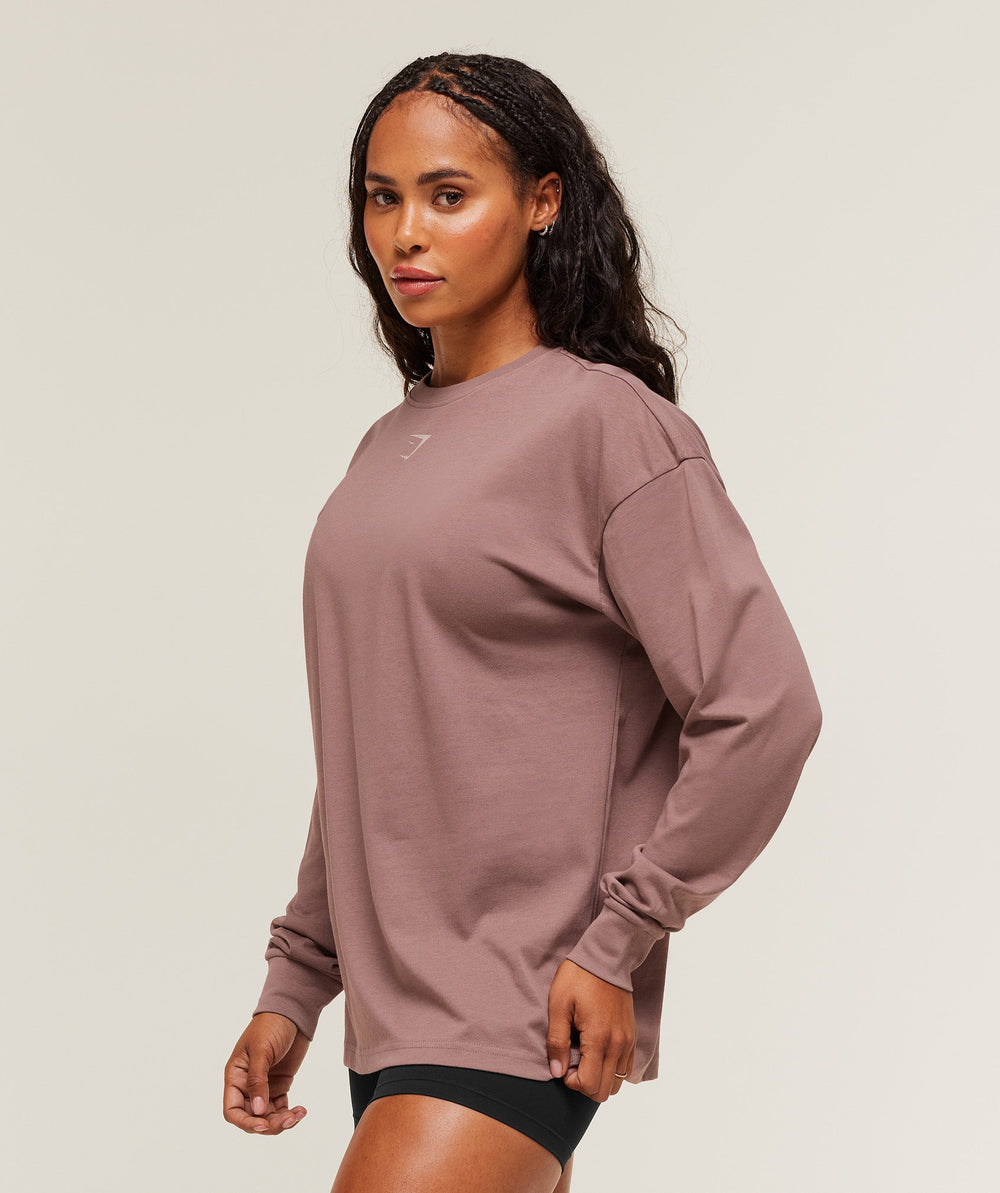 Power Long Sleeve Top Chestnut Pink/Dusk Pink