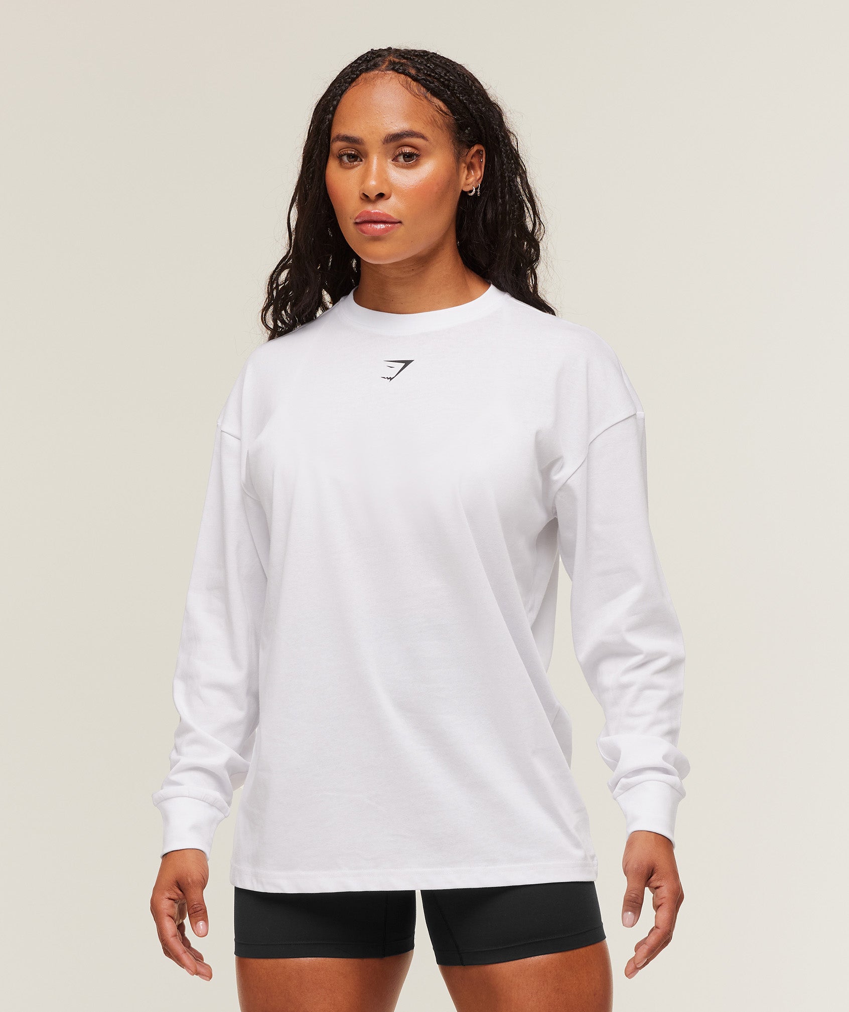 Power Long Sleeve Top White/Black