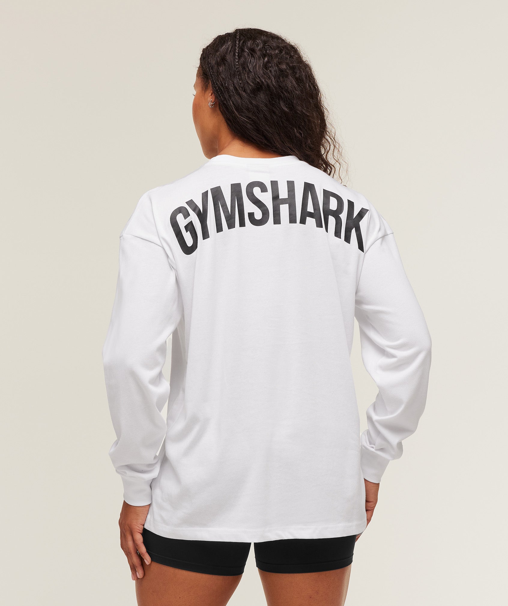 Power Long Sleeve Top White/Black