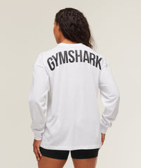 Power Long Sleeve Top White/Black