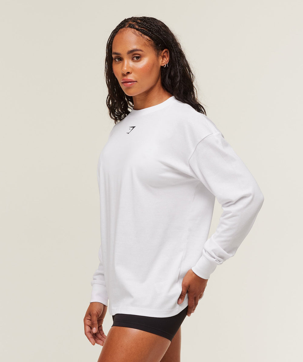 Power Long Sleeve Top White/Black