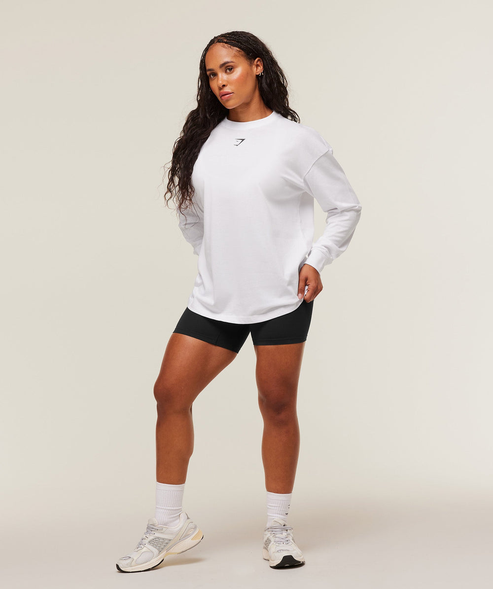 Power Long Sleeve Top White/Black