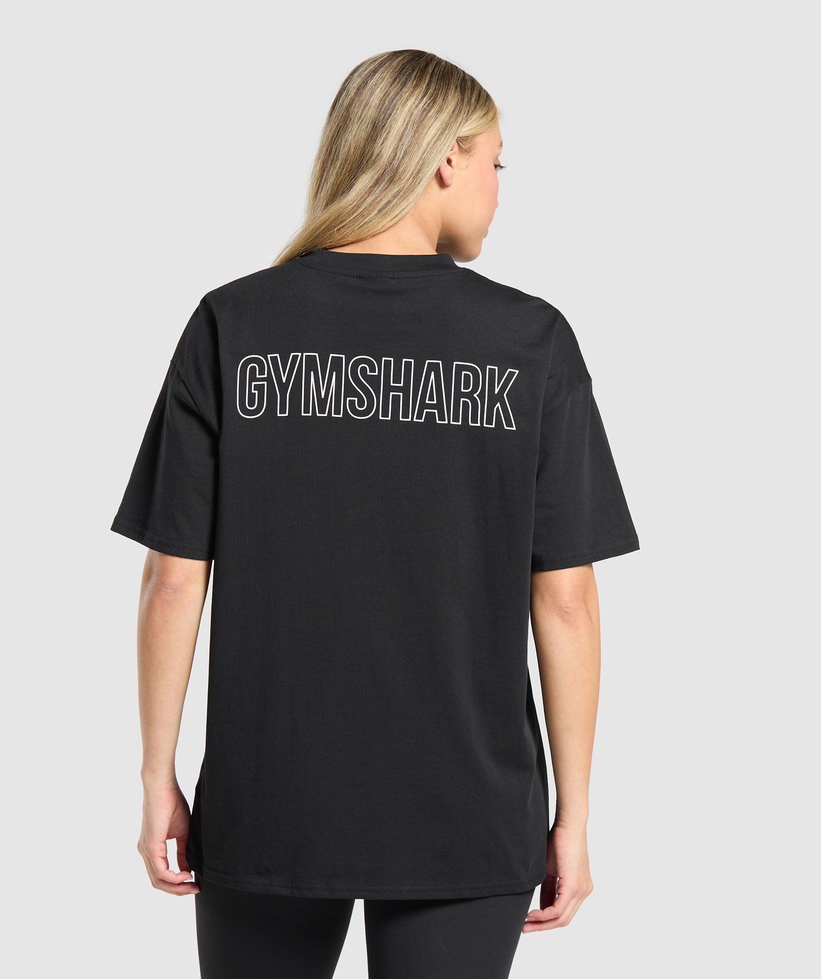 Trace Graphic Oversized T-Shirt Black