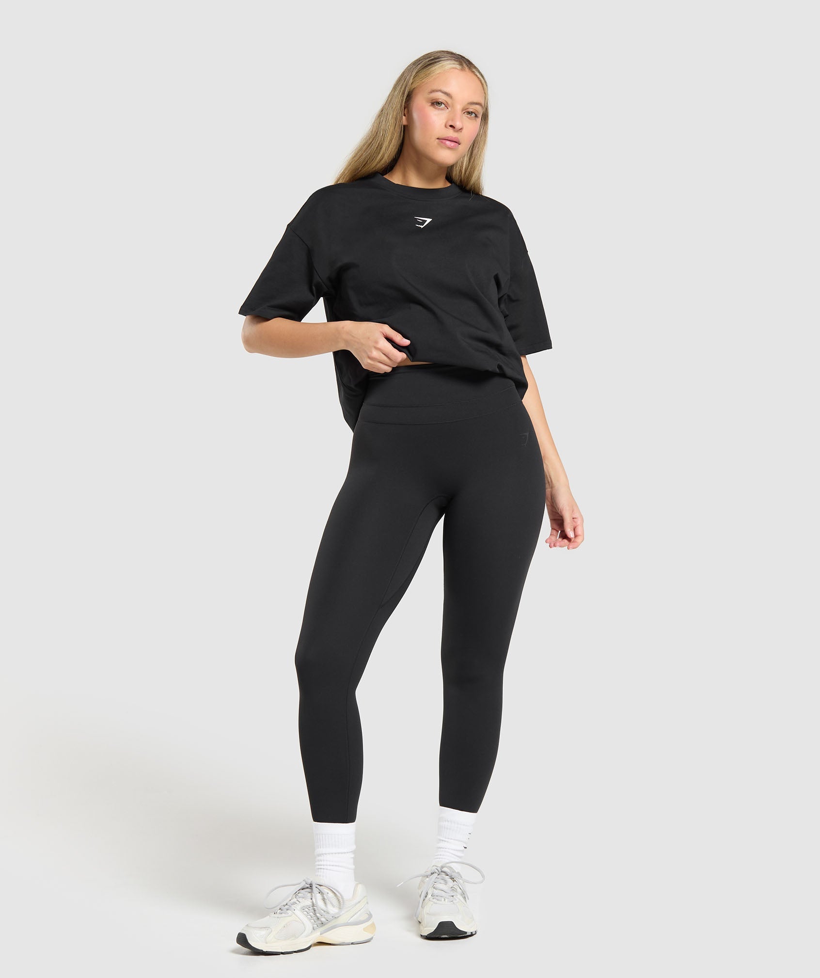Trace Graphic Oversized T-Shirt Black