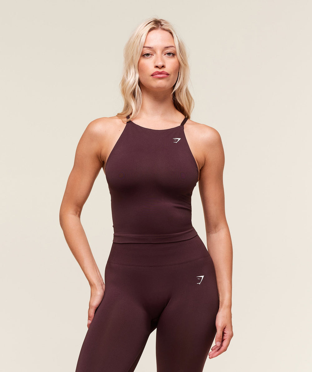 Everyday Seamless Tank With Shelf Cherry Purple