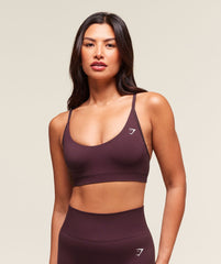 Everyday Seamless Racerback Sports Bra Cherry Purple