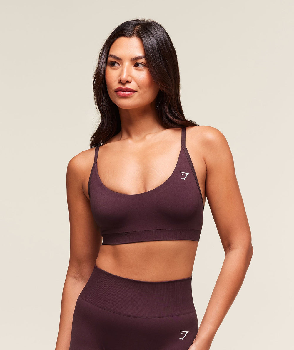 Everyday Seamless Racerback Sports Bra Cherry Purple