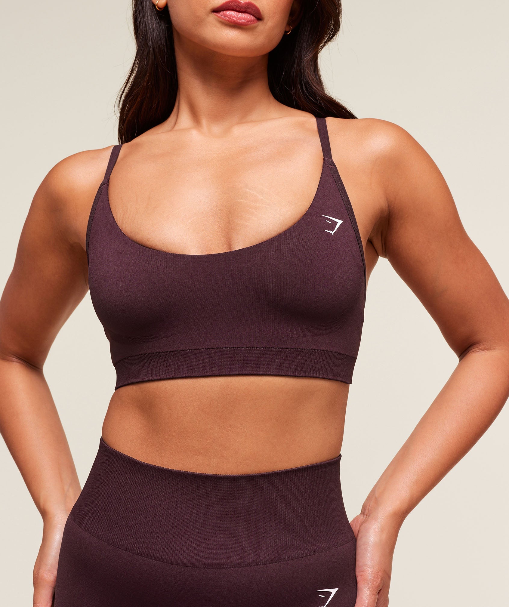 Everyday Seamless Racerback Sports Bra Cherry Purple