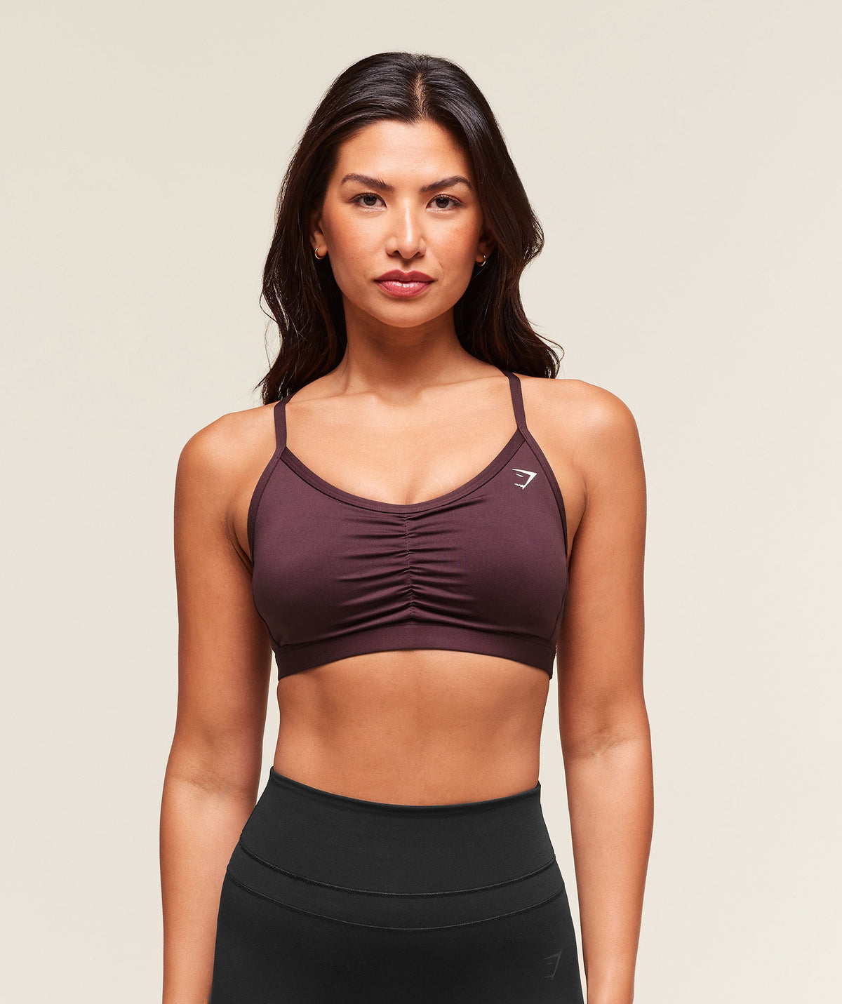 Ruched Sports Bra Cherry Purple